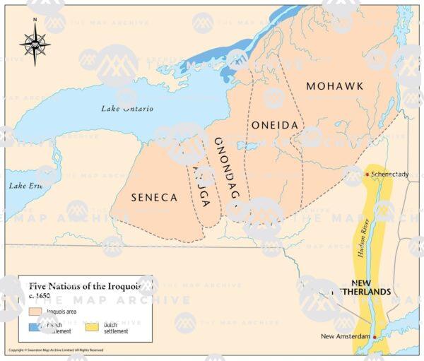 The Five Nations of the Iroquois c. 1650
